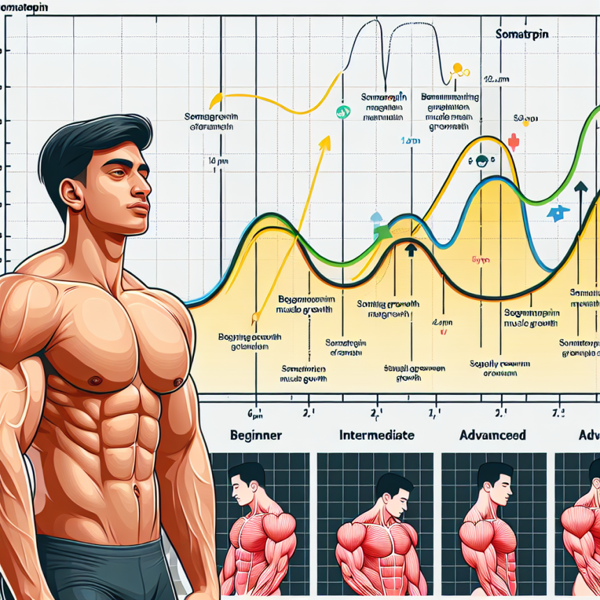 Somatropina y ritmo de crecimiento muscular en principiantes