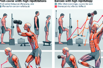 Cómo influye Terapia posterior al curso en ejercicios con repeticiones altas