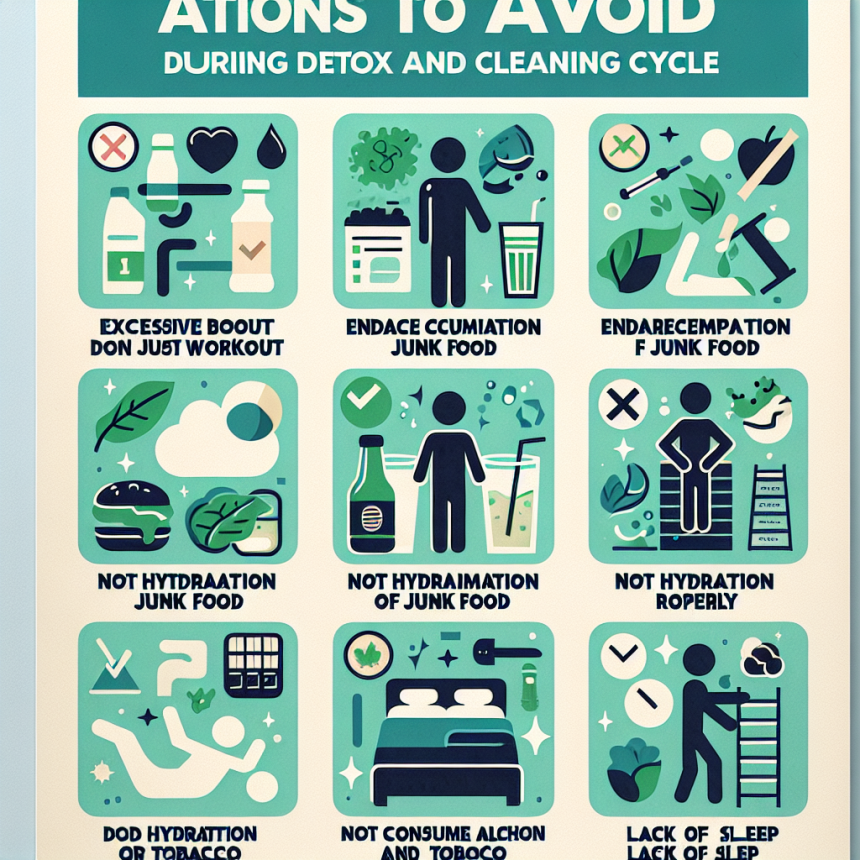 Qué no hacer durante un ciclo con Limpieza y desintoxicación
